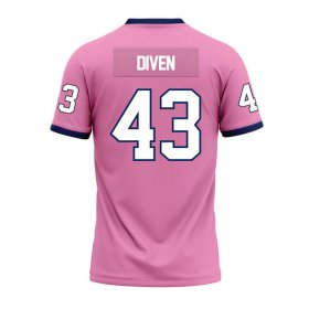 Connor Diven #43 Pink Stitched Football Jersey - Plus size women's Racers football top Connor Diven #43 Pink Stitched Football Jersey - Plus size women's Racers football top