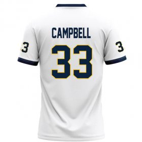 Tyrell Campbell #33 White Limited Football Jersey - Back to school Racers sale Tyrell Campbell #33 White Limited Football Jersey - Back to school Racers sale